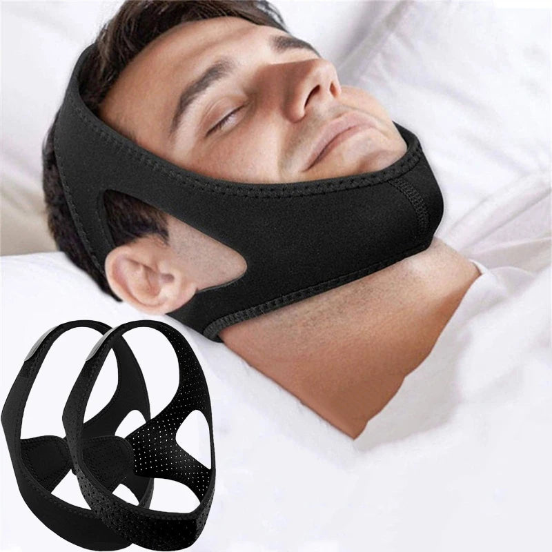 Anti Snore Belt Stop Snoring Chin Strap Woman Man Night Sleeping Support Aid Tools Snoring Protection Jaw Bandage Health Care - Otaj Gifts