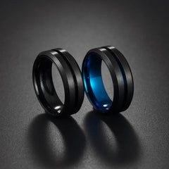 Black Stainless Steele Unisex Anti Anxiety Fidget Spinner Ring - Otaj Gifts
