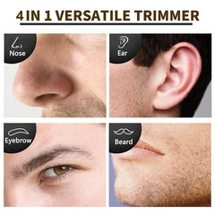 4in1 Rechargeable Nose Trimmer Beard Trimmer for Men Ear Eyebrow Nose Hair Trimmer for Nose and Ear Hair Removal Clean Machine - Otaj Gifts
