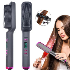Electric Hot Comb Multifunctional Straight Hair Straightener Comb Negative Ion Anti-Scalding Styling Tool Straightening Brush - Otaj Gifts