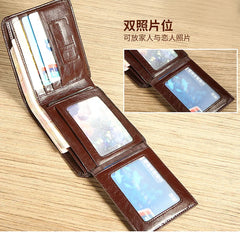 【Genuine Cowhide Leather】ManBang Brand Hot Sale Men's Wallet Luxury Original Short Tri-Fold First Layer Cowhide Purse Business - Otaj Gifts