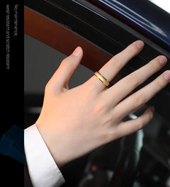 Gold and silver Color Rings for Couples Engagement Luxury Jewelry - Otaj Gifts