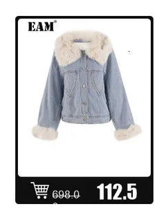 EAM Black Hollow Out Belted Long Trench Women New V-neck Long Sleeve Windbreaker Fashion Tide Spring Autumn 2024 15XM44101 - Otaj Gifts