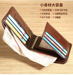 【Genuine Cowhide Leather】ManBang Brand Hot Sale Men's Wallet Luxury Original Short Tri-Fold First Layer Cowhide Purse Business - Otaj Gifts