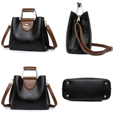 Luxury Designer Handbag Purses for Women 2024 Female Oil Leather Branded Shoulder Crossbody Messenger Tote Bag Small Fashion Sac - Otaj Gifts