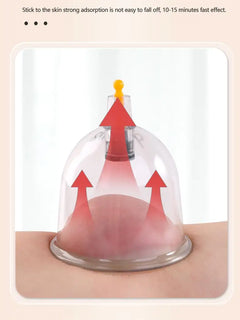 BY 6/12 Cans Cupping Therapy Set Chinese Medicine Physiotherapy Vacuum Cupping set  Professional Suction Cups Massage Masajeador - Otaj Gifts