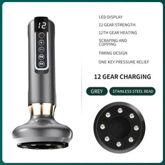 Electric Cupping Massager Vacuum Suction Cup GuaSha Anti Cellulite Beauty Health Scraping Infrared Heat Slimming Massage Therapy - Otaj Gifts