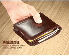 【Genuine Cowhide Leather】ManBang Brand Hot Sale Men's Wallet Luxury Original Short Tri-Fold First Layer Cowhide Purse Business - Otaj Gifts