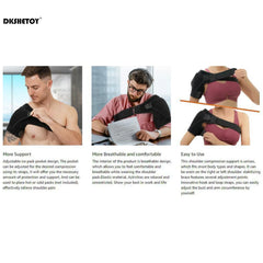 Shoulder Braces Physical Therapy Recovery rotator cuff for Men Adjustable Fit Sleeve Wrap sleeve Fits Left and Right Arm - Otaj Gifts
