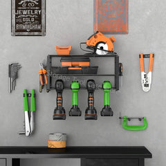 Power Tool Organizer Rack Wall Mount Tool Cabinet Electric Drill Holder Heavy Metal Tool Shelf Storage Rack for Workshop Garage - Otaj Gifts