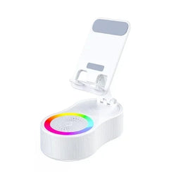 New Cell Phone Holder Stand With LDE Light Bluetooth Speaker Adjustable Tablet Bracket Support Portable Wireless Loudspeaker - Otaj Gifts