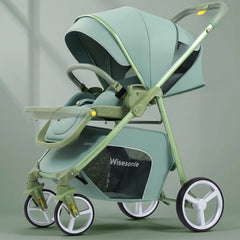 2 In 1 Portable Multifunctional Baby Stroller High Landscape Pram Carriage Basket Baby Carriage Baby Stroller 0 To 3 Years - Otaj Gifts