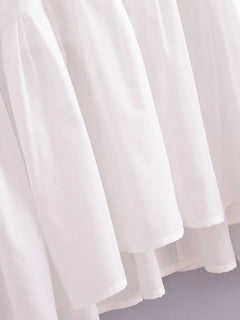White Dress Women Halter Cotton Long Dress Lace Elegant Party Outfits - Otaj Gifts