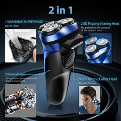 Sejoy Electric Razor for Men Rechargeable Electric Shavers Rotary Portable Travel Razor Idea Gift Beard Trimmer - Otaj Gifts