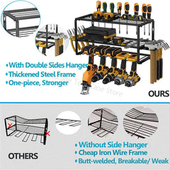 Power Tool Organizer Rack Wall Mount Tool Cabinet Electric Drill Holder Heavy Metal Tool Shelf Storage Rack for Workshop Garage - Otaj Gifts