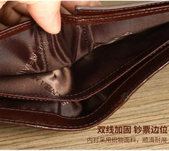 【Genuine Cowhide Leather】ManBang Brand Hot Sale Men's Wallet Luxury Original Short Tri-Fold First Layer Cowhide Purse Business - Otaj Gifts