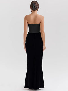 Mozision Off-shoulder Strapless Sexy Maxi Dress For Women Elegant Sleeveless Backless Bodycon Club Party Evening Long Dress - Otaj Gifts