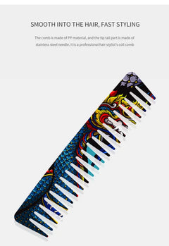 Chinese Dragon Personality Hair Cutting Comb Salon Hair Stylist Professional Male Female Hair Styling Pointed Tail Comb Combs - Otaj Gifts