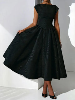 Summer French Fashion Dress Elegant Slim High Waist Sleeveless Back Hollow Dress - Otaj Gifts