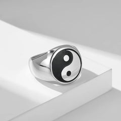 Men's Chinese Style Stainless Steele Taoism Yin Yang Ring - Otaj Gifts