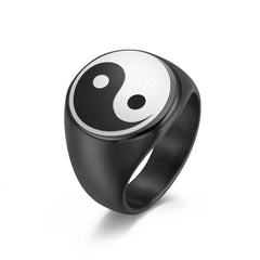 Men's Chinese Style Stainless Steele Taoism Yin Yang Ring - Otaj Gifts