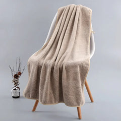 70x140cm Bamboo Charcoal Coral Velvet Bath Towel for Adult Soft Absorbent Microfiber Fabric Towel Household Bathroom Towel - Otaj Gifts