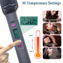 Electric Hot Comb Multifunctional Straight Hair Straightener Comb Negative Ion Anti-Scalding Styling Tool Straightening Brush - Otaj Gifts