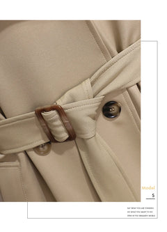New 2024 Women British Style Windbreaker Streetwear Double Breasted Long Trench Coats Women Elegant Autumn Winter Casual Jackets - Otaj Gifts
