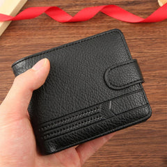 New Men Short Bifold PU Leather Male Hasp Wallet Credit ID Card Holder Men's Wallet Billfold Purse Clutch Men's Purses Money Bag - Otaj Gifts