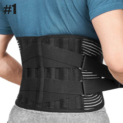 Lower Back Brace with 6 Stays Anti-skid Orthopedic Lumbar Support Breathable Waist Support Belt for Men Women Gym Pain Relief - Otaj Gifts