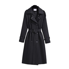 New 2024 Women British Style Windbreaker Streetwear Double Breasted Long Trench Coats Women Elegant Autumn Winter Casual Jackets - Otaj Gifts