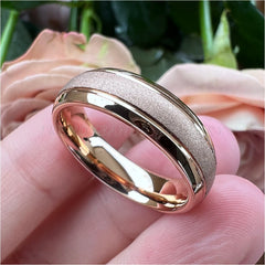 Sandblasted Tungsten Ring for Women & Men Fashion Engagement or Wedding Band - Otaj Gifts