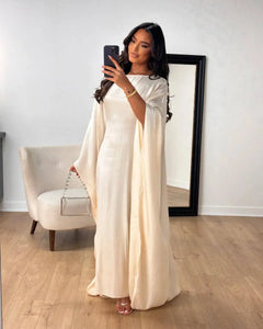 Butterfly Abaya Inside Inner Belt Muslim Party Long Dress Abayas for Women Dubai Turkey Islamic Clothing Ramadan Eid Kaftan Robe - Otaj Gifts