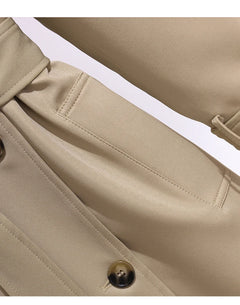 New 2024 Women British Style Windbreaker Streetwear Double Breasted Long Trench Coats Women Elegant Autumn Winter Casual Jackets - Otaj Gifts
