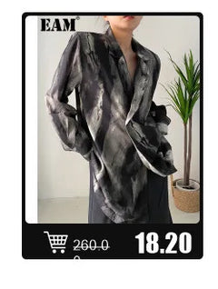 EAM Women Black Irregular Slit Big Size Trench New Stand Collar Long Sleeve Windbreaker Fashion Spring Autumn 2025 1DH0755 - Otaj Gifts