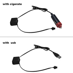 5M purple Car light DIY Car Interior Lighting Flexible Neon With Cigarette usb Drive controller car accessories Car LED 12V - Otaj Gifts