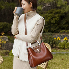 Luxury Designer Handbag Purses for Women 2024 Female Oil Leather Branded Shoulder Crossbody Messenger Tote Bag Small Fashion Sac - Otaj Gifts
