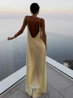 White Dress Women Halter Cotton Long Dress Lace Elegant Party Outfits - Otaj Gifts