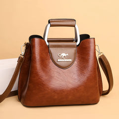 Luxury Designer Handbag Purses for Women 2024 Female Oil Leather Branded Shoulder Crossbody Messenger Tote Bag Small Fashion Sac - Otaj Gifts