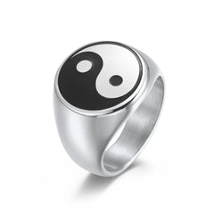 Men's Chinese Style Stainless Steele Taoism Yin Yang Ring - Otaj Gifts