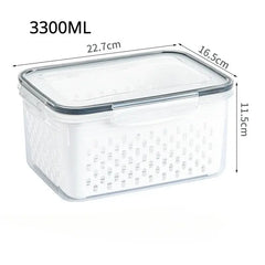 1/2/3pcs Refrigerator Storage Box Fridge Organizer Fresh Vegetable Fruit Drain Basket Storage Container Pantry Kitchen Organizer - Otaj Gifts