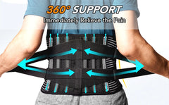 Lower Back Brace with 6 Stays Anti-skid Orthopedic Lumbar Support Breathable Waist Support Belt for Men Women Gym Pain Relief - Otaj Gifts