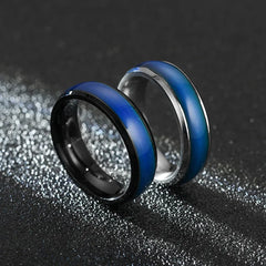 5 Colors Stainless Steel Changing Color Rings Mood Emotion Feeling Temperature Ring for Women Men Couples Ring Tone Jewelry Gift - Otaj Gifts
