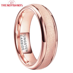 Sandblasted Tungsten Ring for Women & Men Fashion Engagement or Wedding Band - Otaj Gifts