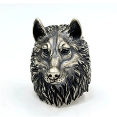 New Retro Trend Nordic Wolf Head Ring Men - Otaj Gifts