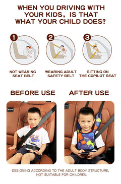 Car Belt Cover For Kids Adjustable Accessories 2023 Portable Baby Safety Belt Cover Automotive Interior Seat Patt - Otaj Gifts