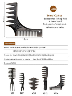 New Styling Hairdressing Men Women Beauty Salon Hair Hairdressing Black Plastic Brush Combs Hairbrush Modelling Designs Tools - Otaj Gifts