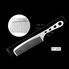 1PC Titanium Steel Comb Professional Salon Hair Hairdressing Anti-static Barbers Comb Ultra Thin Hair Brush for Men - Otaj Gifts