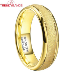 Sandblasted Tungsten Ring for Women & Men Fashion Engagement or Wedding Band - Otaj Gifts