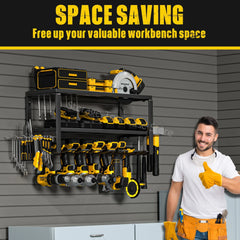 Power Tool Organizer Rack Wall Mount Tool Cabinet Electric Drill Holder Heavy Metal Tool Shelf Storage Rack for Workshop Garage - Otaj Gifts